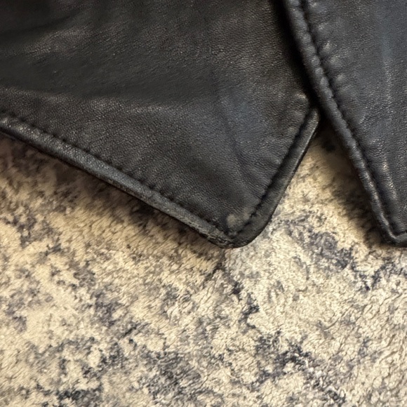 Black Biker Vest with Bald Eagle Design on back - Picture 6 of 10